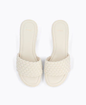 Kaia Platform Heel Sandals - Beige