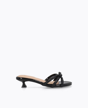 Katie Bow Heel Sandals - Black