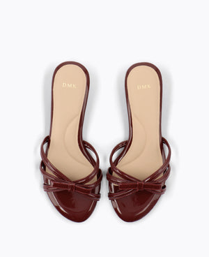 Katie Bow Heel Sandals - Red