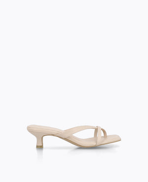Kayla Thong Heel Sandals V2 - Beige