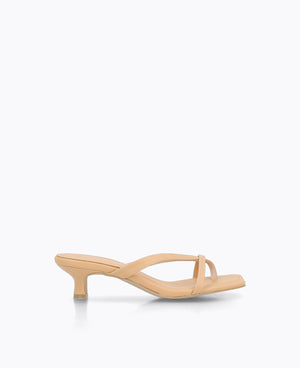 Kayla Thong Heel Sandals V2 - Nude