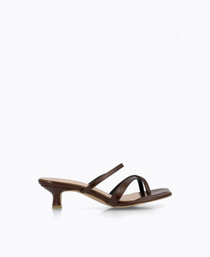 Kenzie Heel Sandals - Brown
