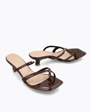 Kenzie Heel Sandals - Brown