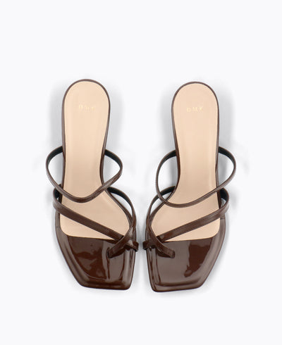 Kenzie Heel Sandals - Brown