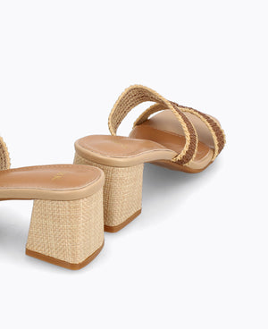 Lara Heel Sandals - Brown