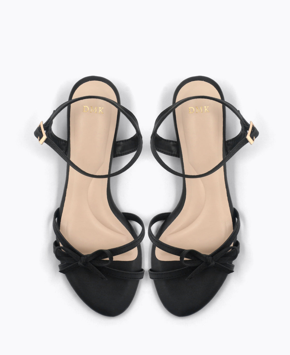 Leah Bow Heel Sandals - Black