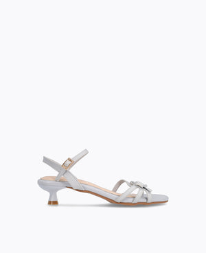 Leah Bow Heel Sandals - Blue