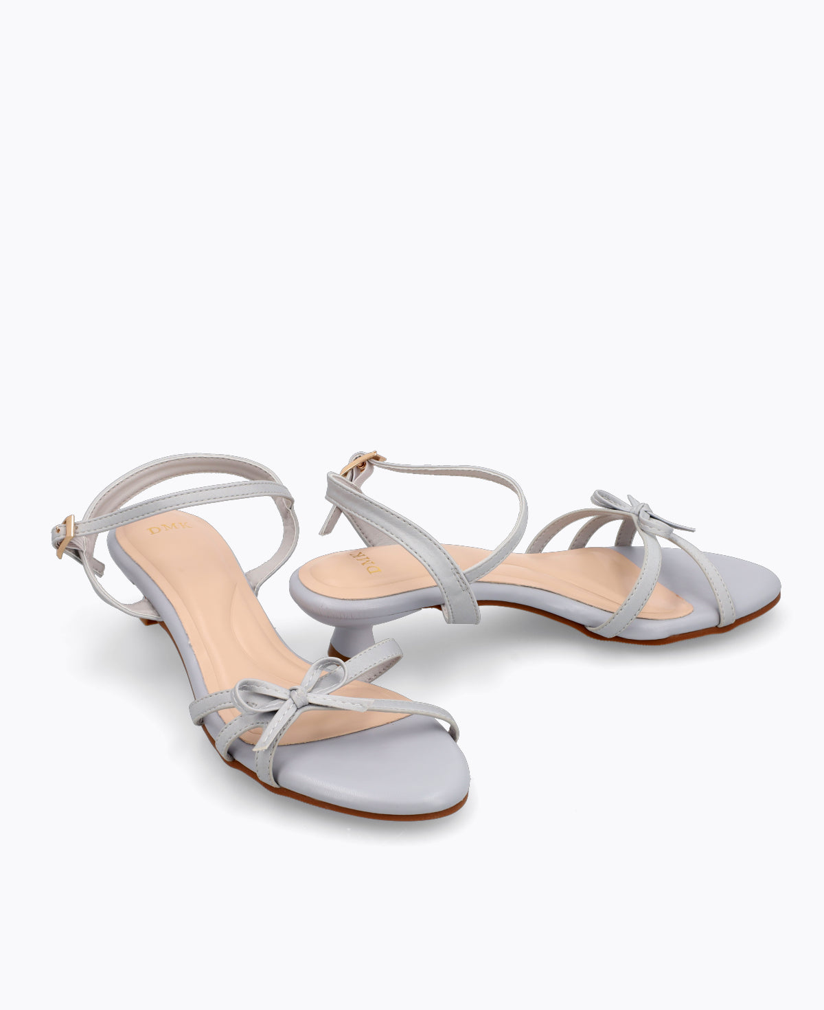 Leah Bow Heel Sandals - Blue