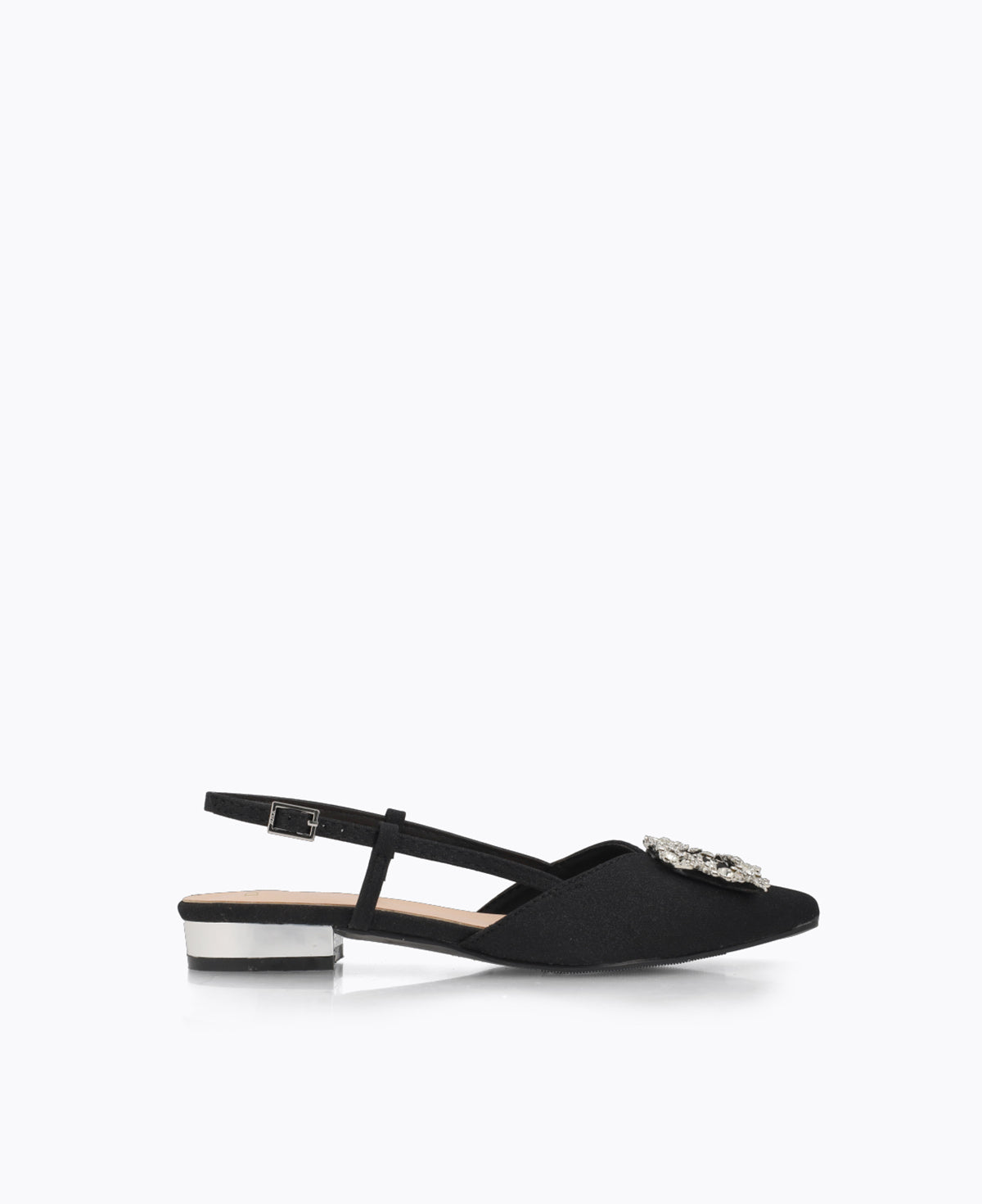 Leona Slingback Flat Pumps - Black