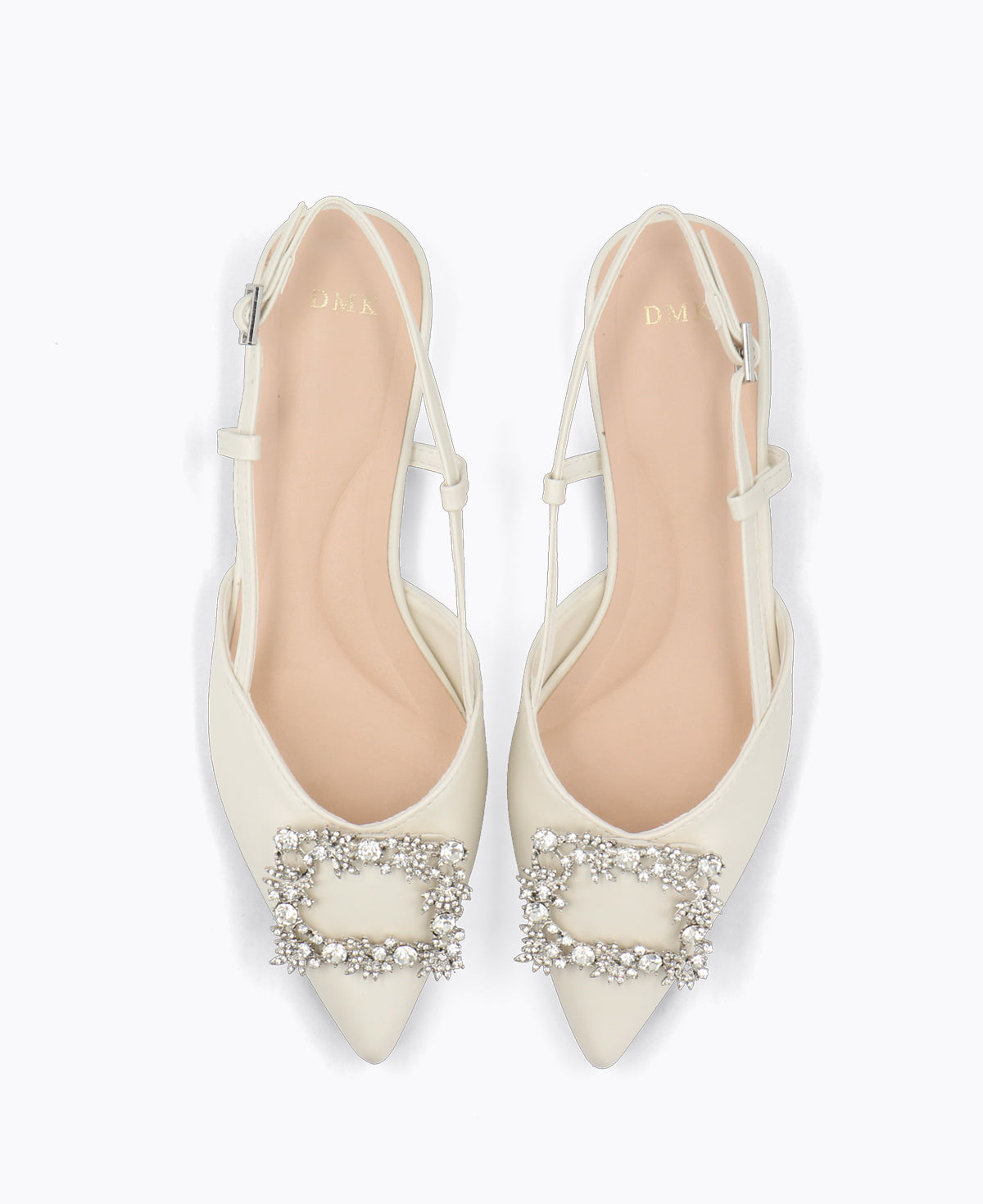 Leona Slingback Flat Pumps - Pearl Beige