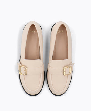Lola Platform Loafers - Beige
