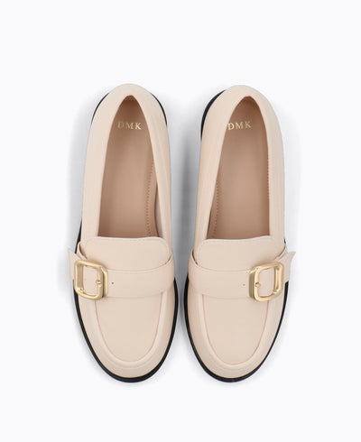 Lola Platform Loafers - Beige