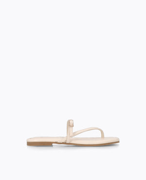 Mallory Strappy Flat Sandals - Beige