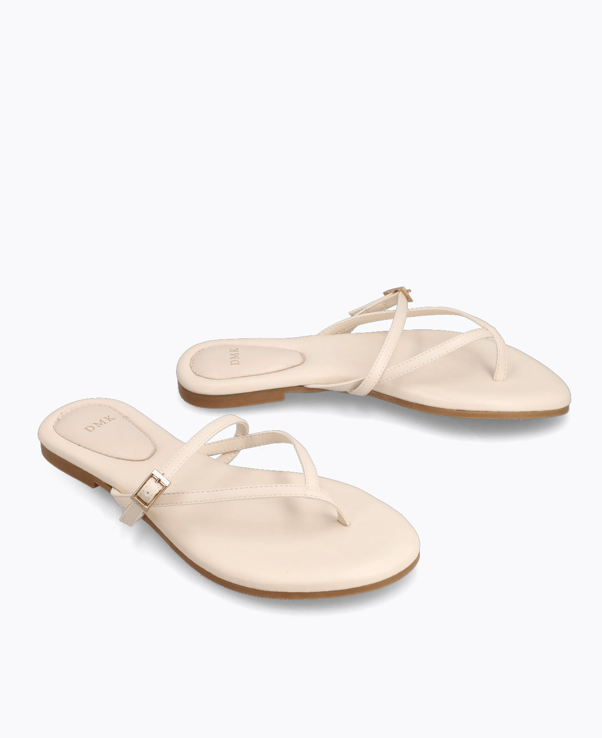 Mallory Strappy Flat Sandals - Beige
