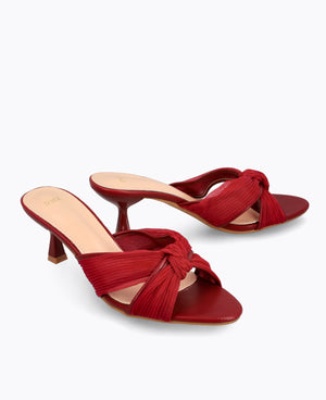 Marisa Heel Sandals - Maroon