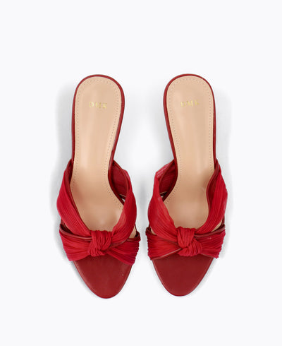 Marisa Heel Sandals - Maroon