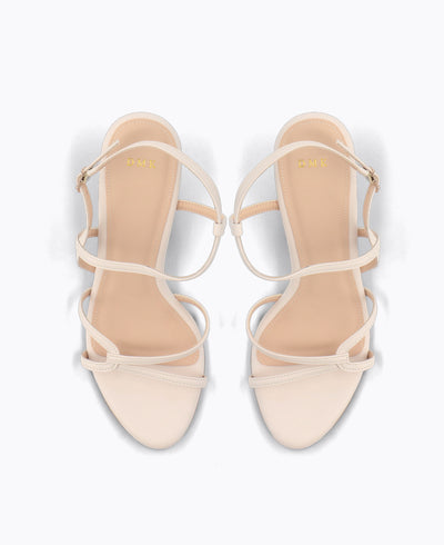 Marisol Strappy Heel Sandals - Beige