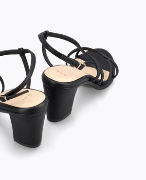 Marisol Strappy Heel Sandals - Black
