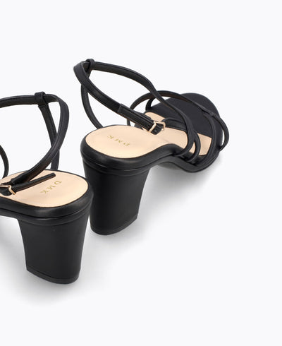 Marisol Strappy Heel Sandals - Black