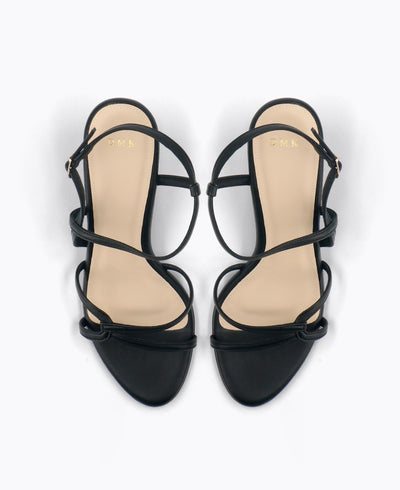 Marisol Strappy Heel Sandals - Black