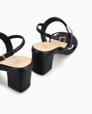 Melody Heel Sandals - Black