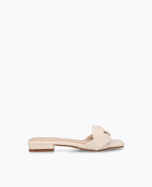 Merah Flat Sandals - Beige