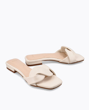 Merah Flat Sandals - Beige