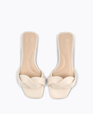 Merah Flat Sandals - Beige