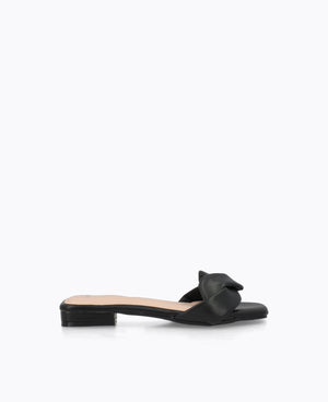 Merah Flat Sandals - Black