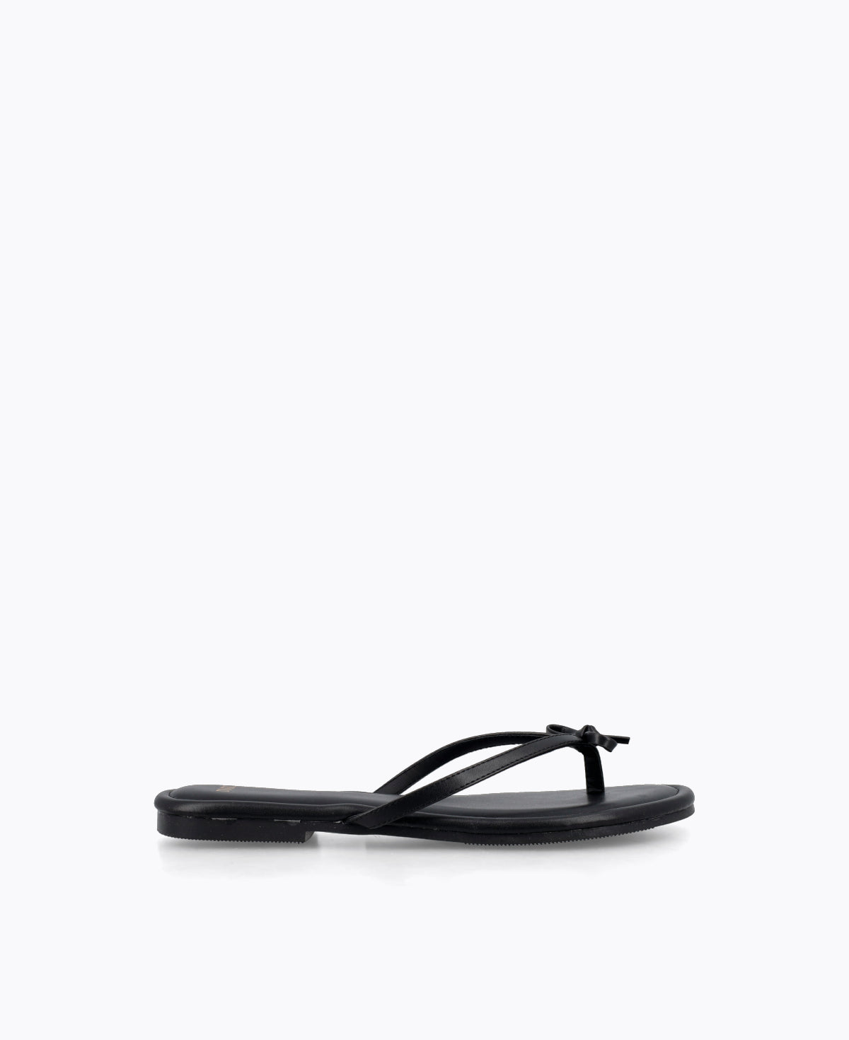 Mio Bow Flat Sandals - Black