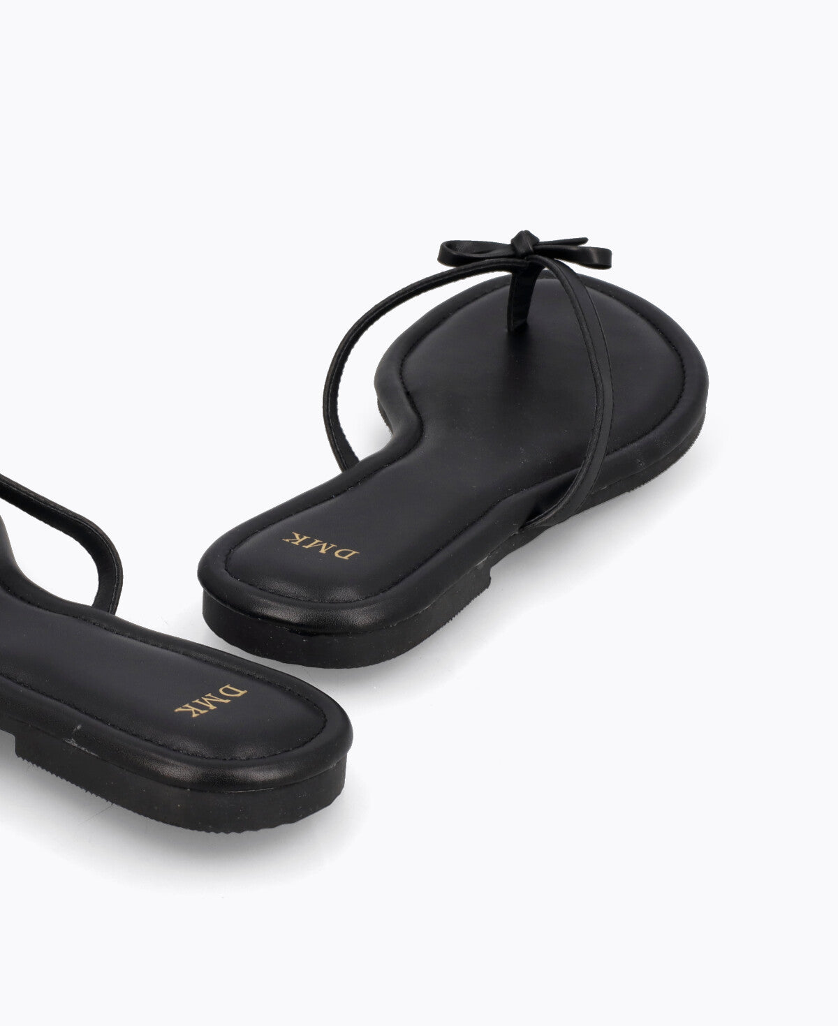 Mio Bow Flat Sandals - Black