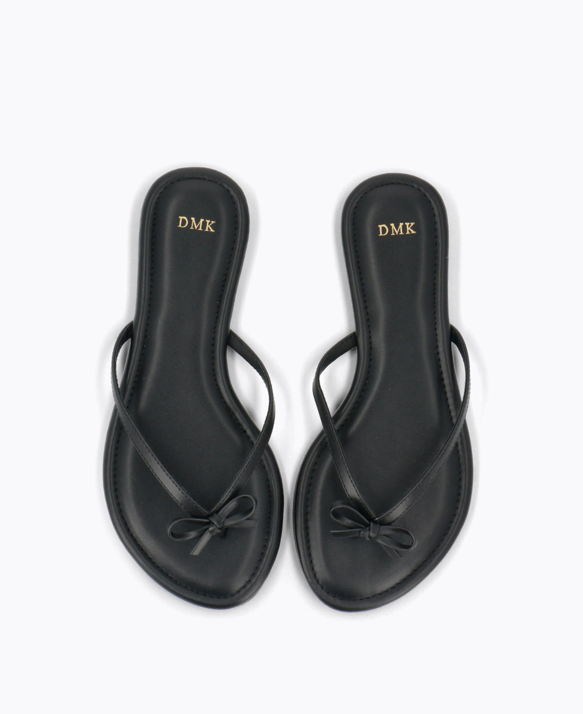 Mio Bow Flat Sandals - Black