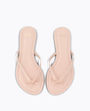 Mio Bow Flat Sandals - Pink