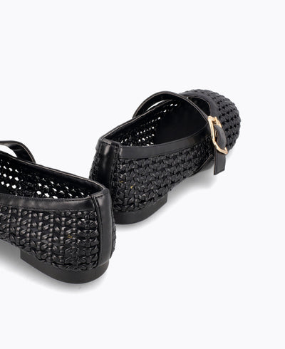 Misha Mesh Mary Janes - Black