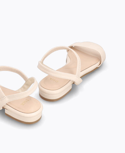 Mylene Strappy Flat Sandals - Beige