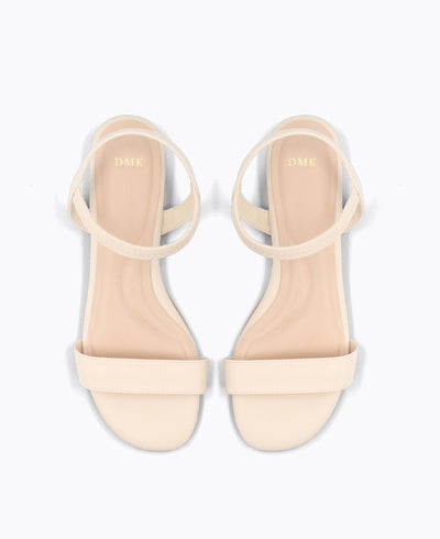 Mylene Strappy Flat Sandals - Beige