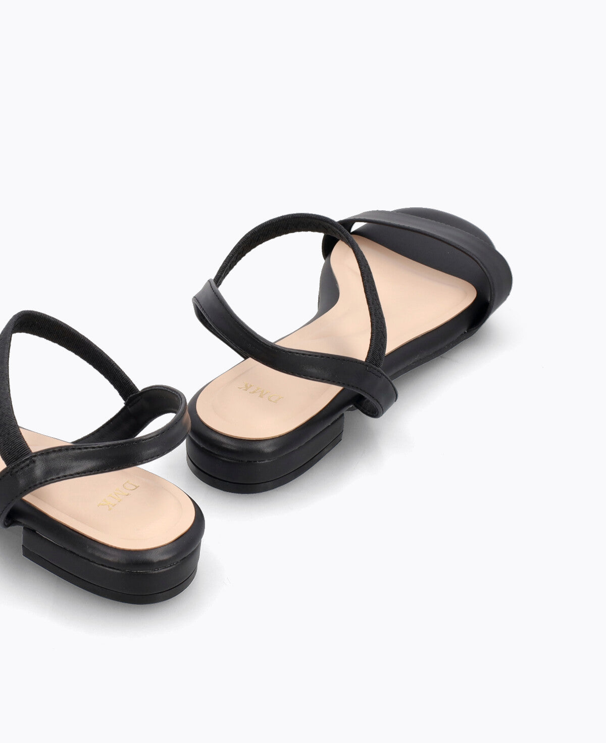 Mylene Strappy Flat Sandals - Black
