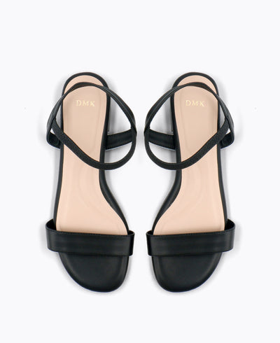 Mylene Strappy Flat Sandals - Black