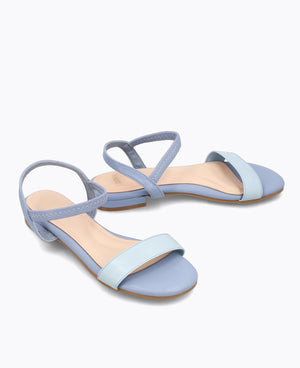 Mylene Strappy Flat Sandals - Blue