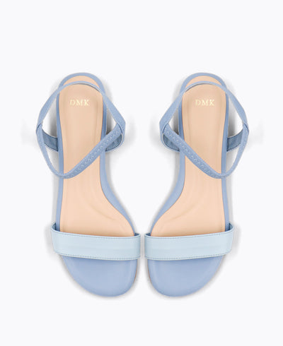 Mylene Strappy Flat Sandals - Blue