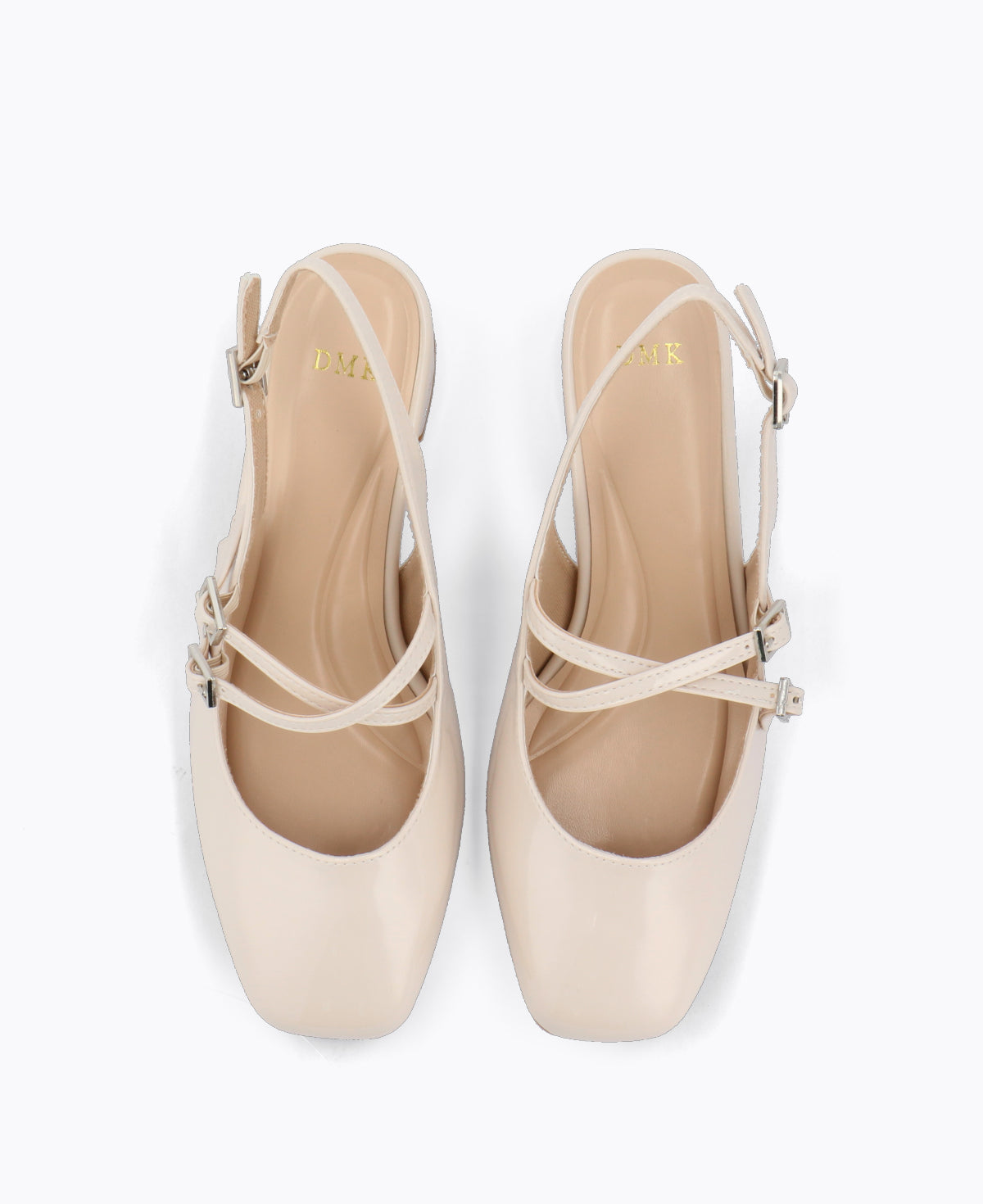 Nadine Slingback Mary Janes - Beige