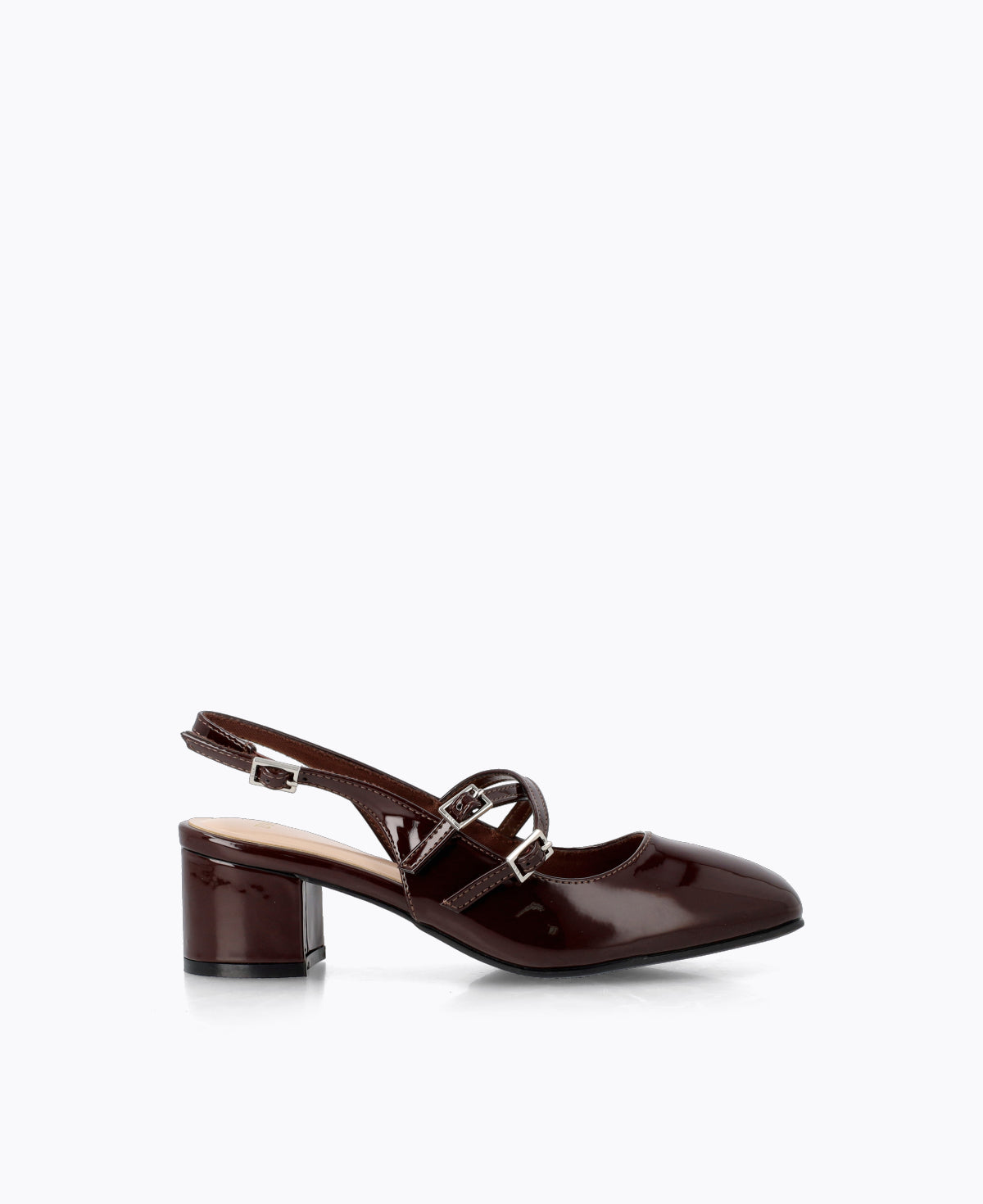 Nadine Slingback Mary Janes - Brown