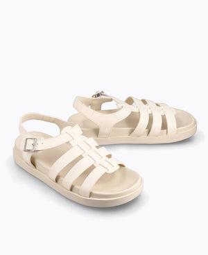 Nellie Platform Sandals - Beige