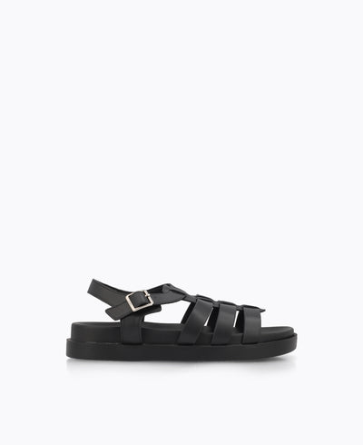 Nellie Platform Sandals - Black