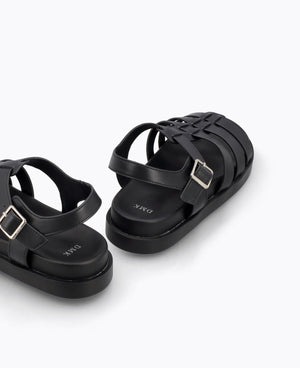 Nellie Platform Sandals - Black