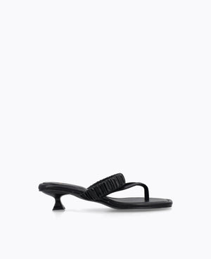 Novara Thong Heel Sandals - Black