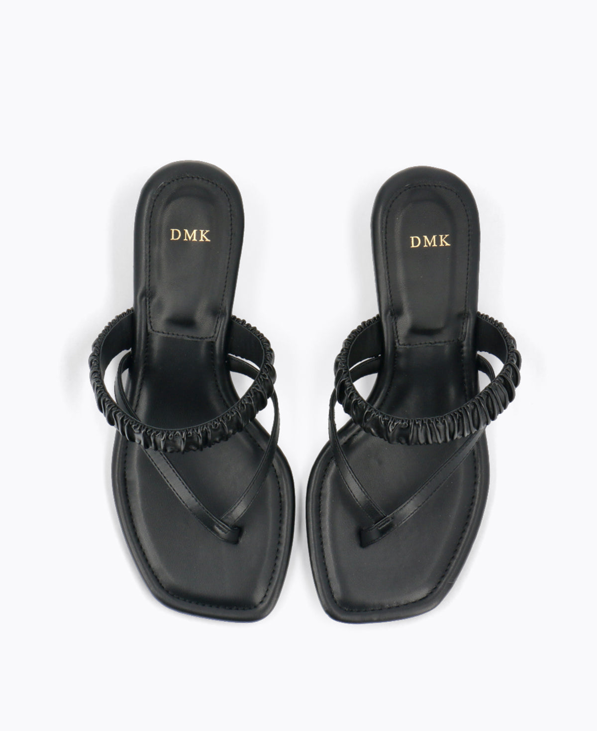 Novara Thong Heel Sandals - Black