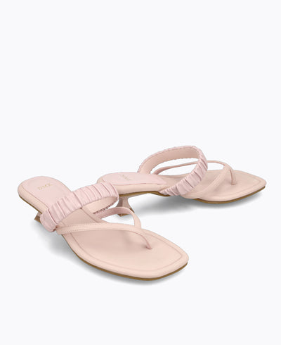 Novara Thong Heel Sandals - Pink