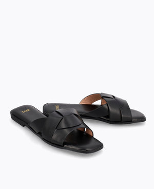 Ramona Flat Sandals - Black