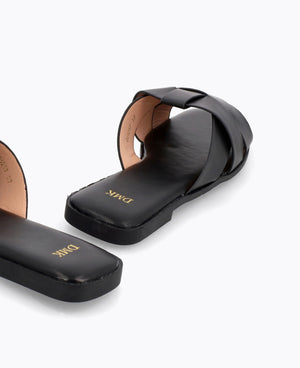 Ramona Flat Sandals - Black